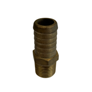 Brass Male Hose Tail ½” BSPM x ¾” tail • Croplands Spray