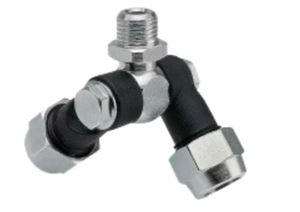 Braglia Swivel Nozzle Double 1/4 Inch BSPM Includes Caps