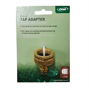Horticultural Supplies 1: Hose Tap Adapter, Brass 12mm