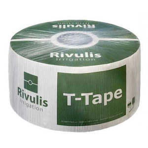 Irrigation Pipe: T-tape Drip Tape 8ml wall x 200mm spacing x 2300M roll 16mm ID