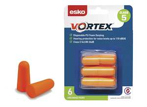 Hearing Protection: Vortex uncorded earplug 26dB 6 pairs
