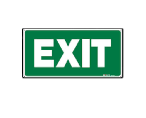 Signage: Sign Exit 300x150mm