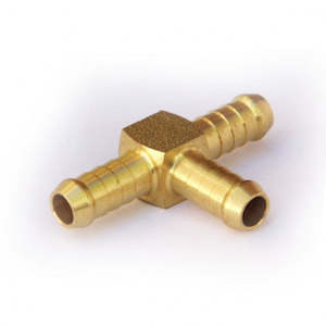 Weedwiper Parts: Hose Joiner Tee Brass 1/2" x 1/2" x 1/2", 13mm x 13mm x 13mm, Suit Weed Wiper