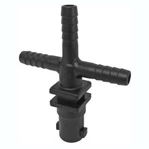 Sprayer Components: Teejet Nozzle Body QJ for dry booms, 3/8" Triple hosetail, Mounts with Vari-Spacing Clamps.