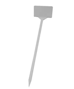 Horticultural Supplies 1: Plant Label 325mm high, Tag 50x90mm White