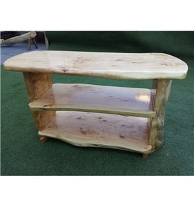 Natural Wood Log Shelf - Gloss finish