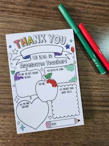 teacher: Thank you teacher card