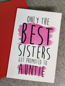 Pregnancy announcement card for a new Auntie!