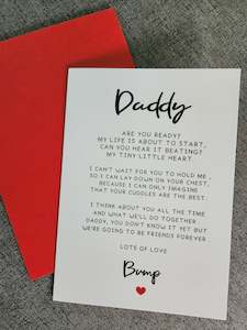 Gifts: Card for soon-to-be Daddy.....from Bump
