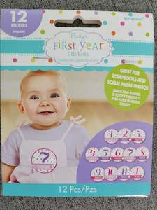 Baby Shower Stickers Month by Month