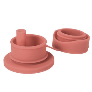 Pura Kiki Bottles: Pura Big Mouth Straw - Rose