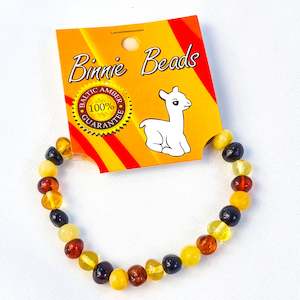 Binnie Baby: Baby amber bracelet - Multi