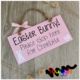 Personalised 'Easter Bunny Stop Here' sign (Small) squiggle-art