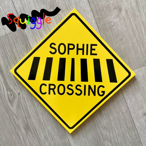 Products: Personalised Road Crossing sign squiggle-art