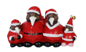 Xmas Kiwi Family Decoration