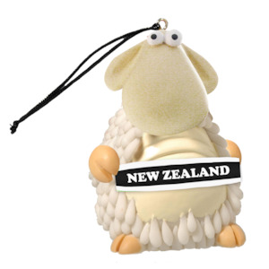 Hanging Sheep with 'New Zealand' Decoration