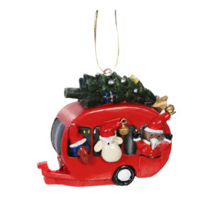 Christmas: Hanging Xmas Caravan Decoration