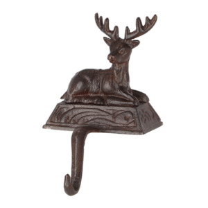 Christmas: Cast Iron Stocking Hanger Deer