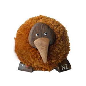 Kiwiana: Kiwi Pompom Figurine XL Light Brown