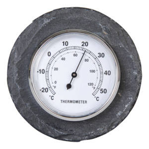Slate Thermometer Round