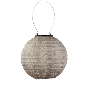 Lantern Round 20cm Light Taupe Spectare