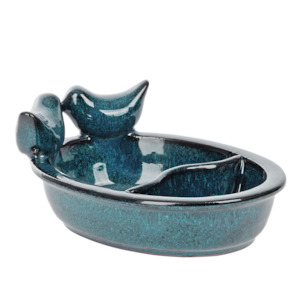 Valentines Day Gift Ideas: Bird Feeding & Drinking Bowl Blue