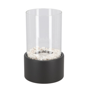 Bioethanol Outdoor Table Fireplace Round Black