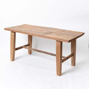 Teak Wide Bench Natural 100cm