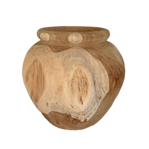 Mothers Day Gift Ideas: Organic Teak Pot Natural