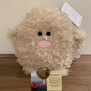 Worry Monster Weighted Plush Toy and Positivity Crystal Bundle - Squoodles