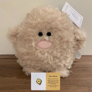 Worry Monster Weighted Plush Toy and Positivity Pin Bundle - Squoodles