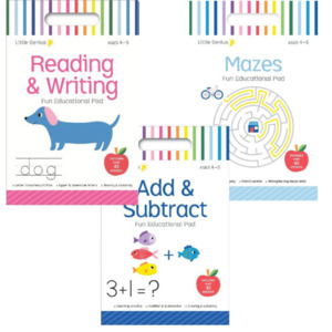 Products: Little Genius Fun Educational 3-Pad Bundle 4-5 years - Squoodles