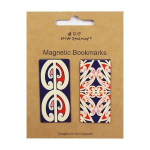 Products: NZ Māori Print and Mangōpare Magnetic Bookmarks 2pk - Squoodles