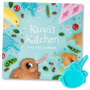 Products: Kuwi's Kitchen Kiwi Kids Cookbook + cookie cutter - Squoodles