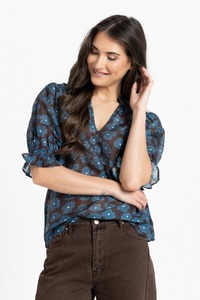 Stacey Clothing: Seeking Lola Butterfly Top Periwinkle