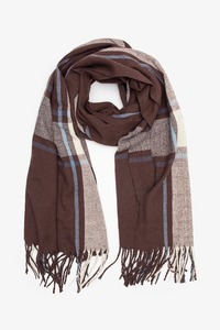 Antler Cocoa Check Scarf