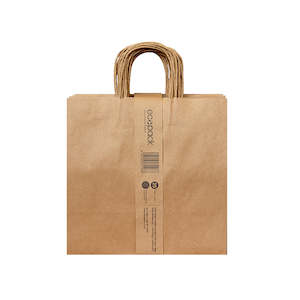 Paper Bags: Ecopack Extra Wide Twisted Handle Paper Bags (1 Pack/25 Bags)