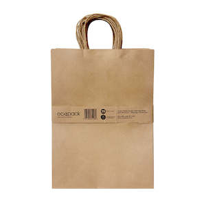 Ecopack Large Twisted Handle Paper Bags (1 Pack/25 Bags)