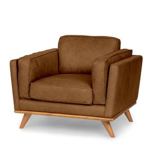 Custom Aria Sofa: Aria Leather Armchair - Matisse Caramel