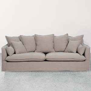 Waihi slipcover 3 seat sofa in hazelnut