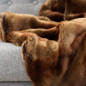 Faux Fur Collection: Warm & Rustic throw ( 7 colours)