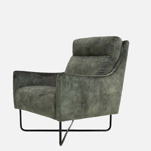 Denver accent chair in forest green