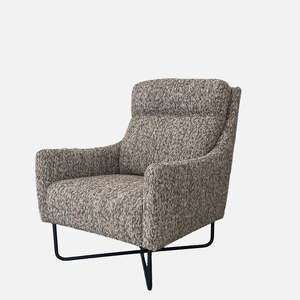 Denver accent chair in white/brown