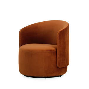 6 New Chairs: Estelle swivel armchair in rust