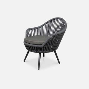 Outdoor Armchairs: Mirador outdoor chair in charcoal