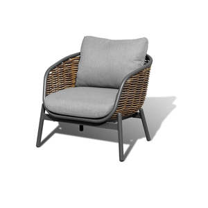Melia outdoor armchair in charcoal