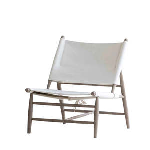 Outdoor Armchairs: Jones Simple chair in white & smoke grey