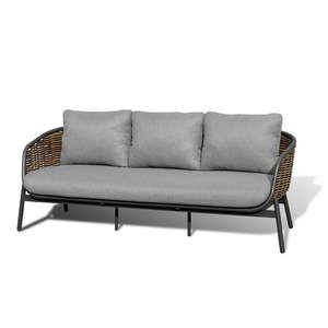 Outdoor Sofas: Melia outdoor 3 seat sofa in charcoal