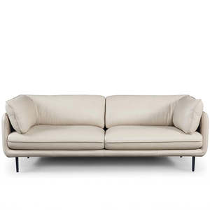 Clara 4 seat sofa in beige leather
