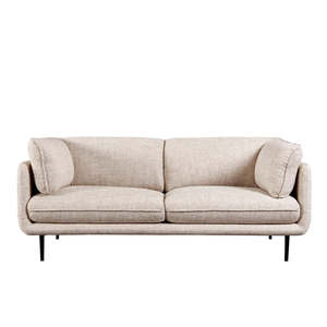 Clara 2 seat sofa in beige fabric